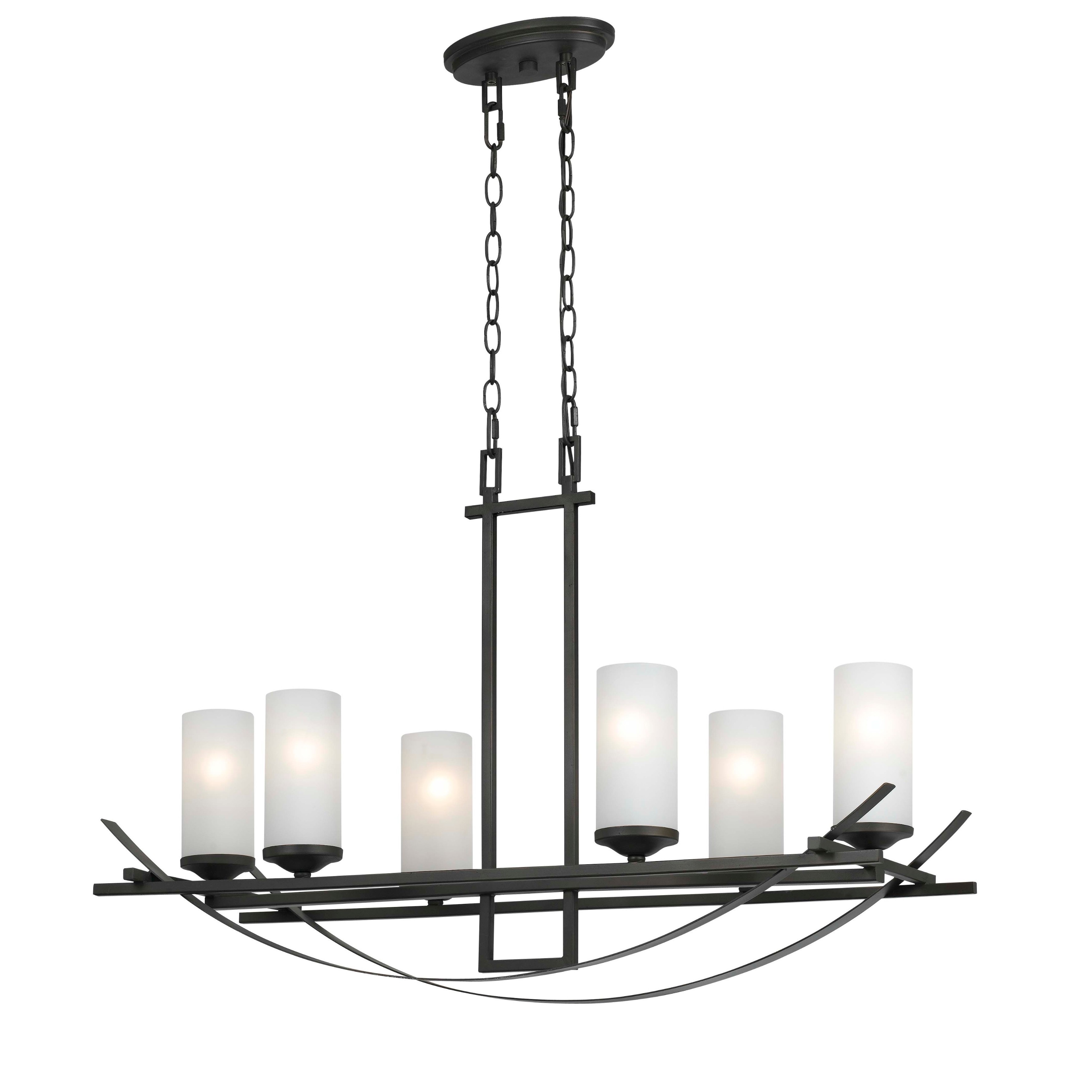 Caldwell Metal 6-light Chandelier - Grey/White (Chandelier) - Chandeliers For Bedrooms by Overstock.com