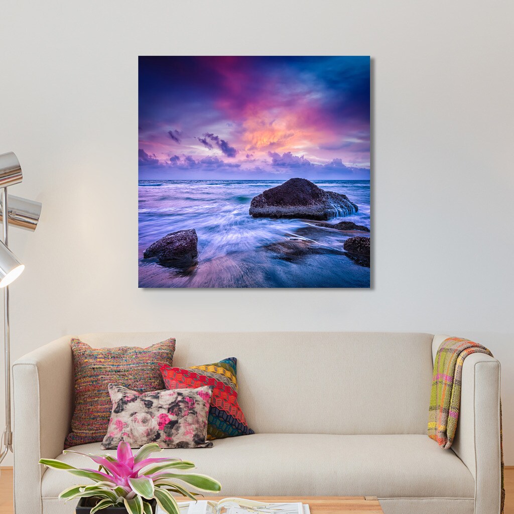 "Tropical Beach" Giclee Print Canvas Wall Art Extra Large