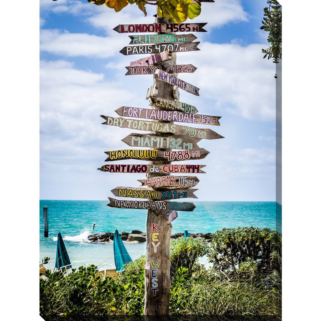 "Key West Signs" Giclee Print Canvas Wall Art