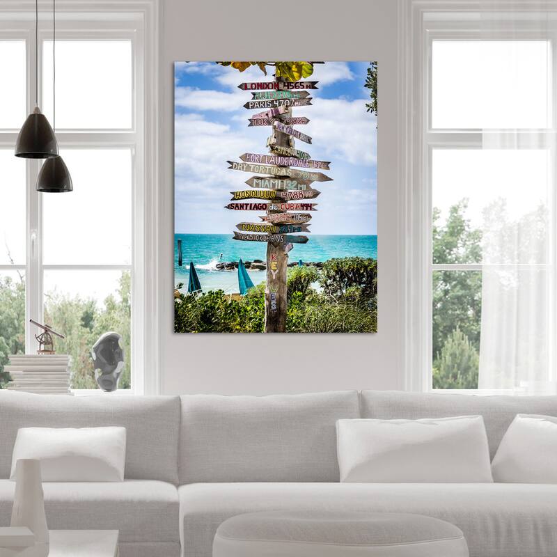 "Key West Signs" Giclee Print Canvas Wall Art