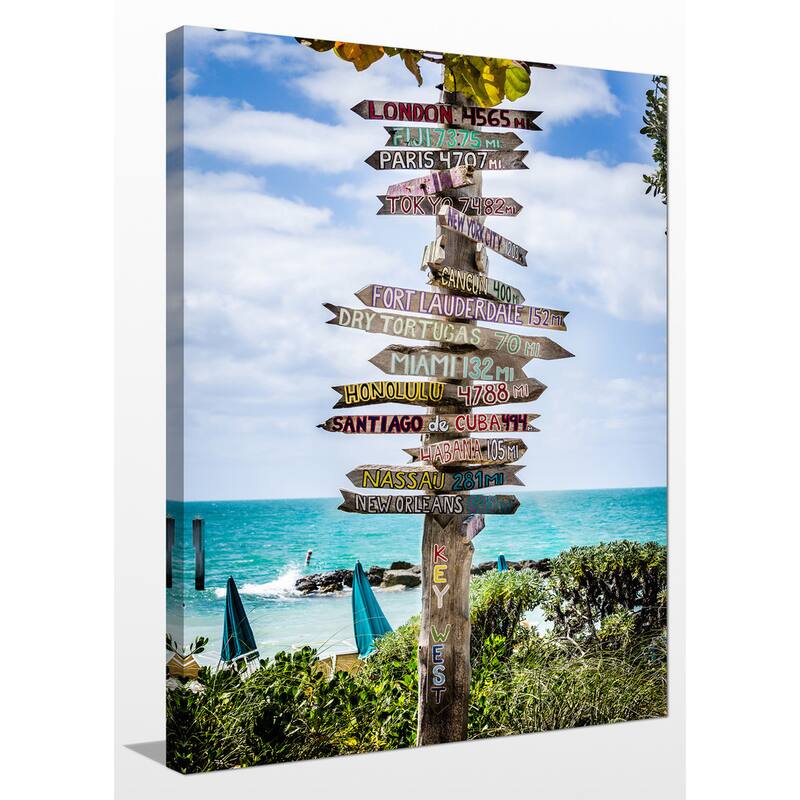 "Key West Signs" Giclee Print Canvas Wall Art