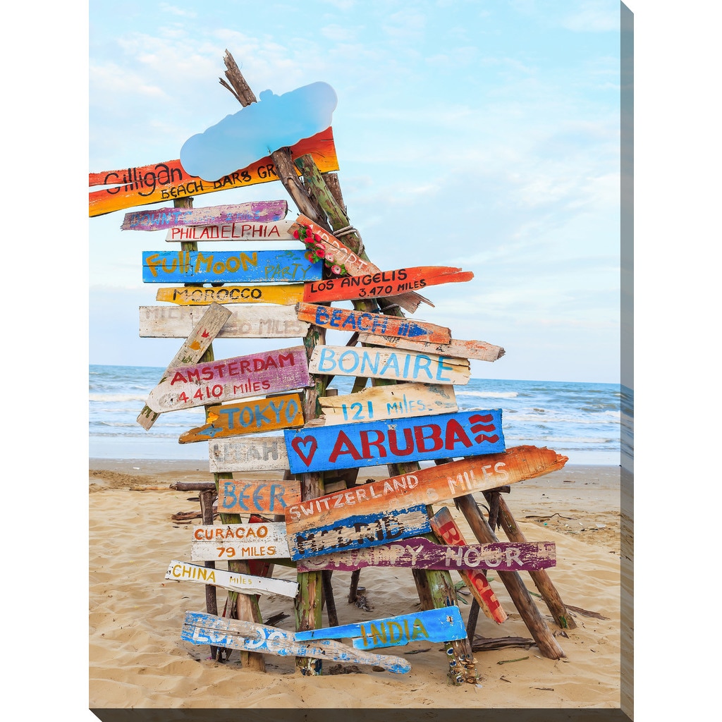 Beach Boardwalk 11 x 14 Canvas Wall Art