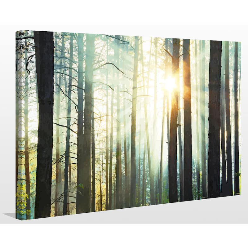 "Sunset in the Woods" Giclee Print Canvas Wall Art