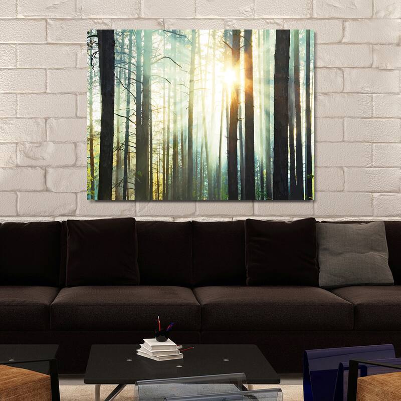 "Sunset in the Woods" Giclee Print Canvas Wall Art