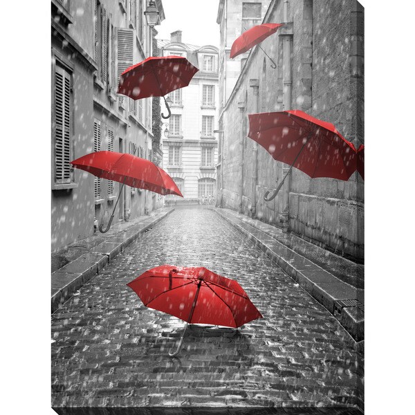 "Five Umbrellas" Giclee Print Canvas Wall Art Overstock 13742484