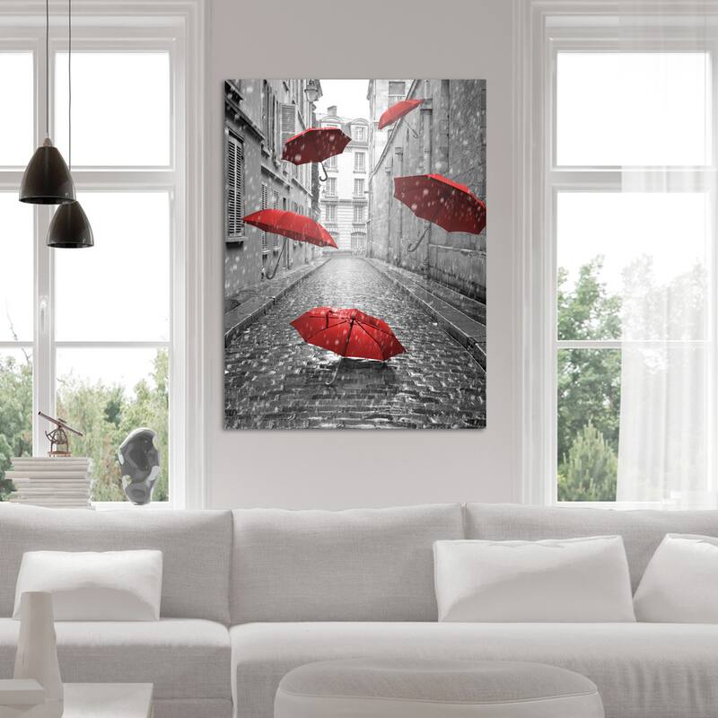 "Five Umbrellas" Giclee Print Canvas Wall Art