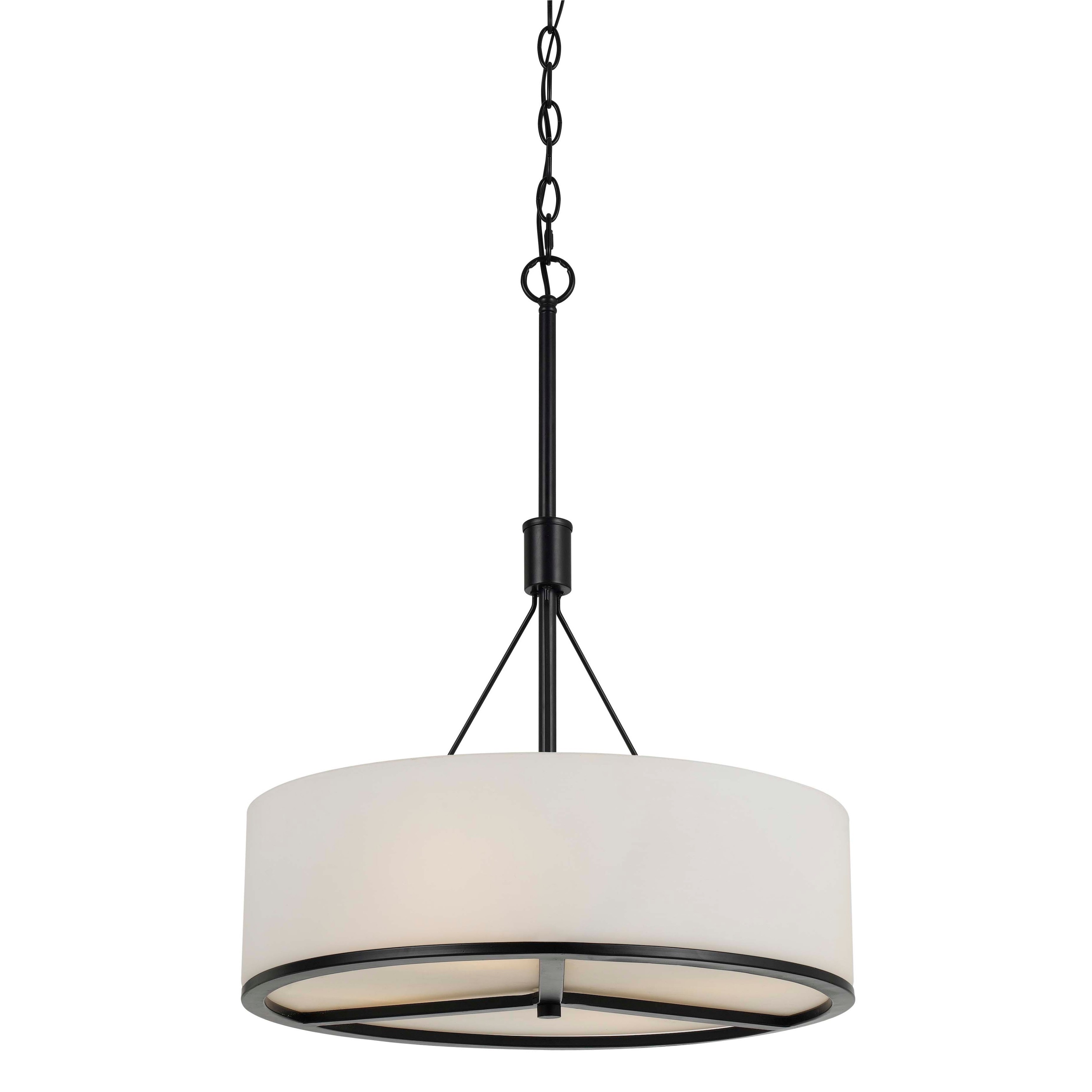 Channing Black Steel 3-light Pendant Chandelier (Pendant) - Chandeliers For Bedrooms by Overstock.com