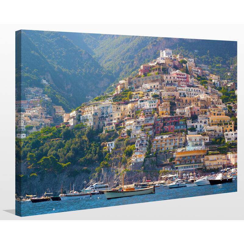 "Positano, Amalfi Coast" Giclee Print Canvas Wall Art