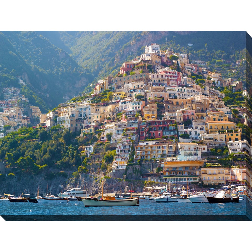 "Positano, Amalfi Coast" Giclee Print Canvas Wall Art