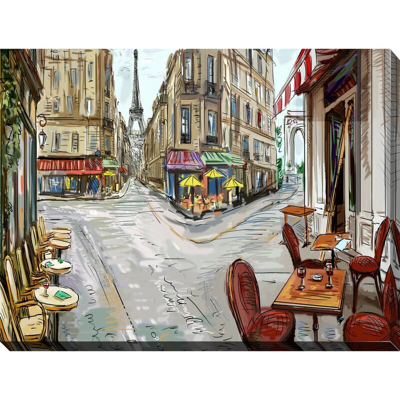 "Day in Paris" Giclee Print Canvas Wall Art