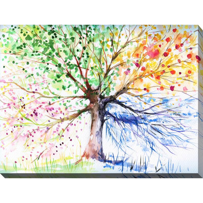 "Rainbow Tree" Giclee Print Canvas Wall Art