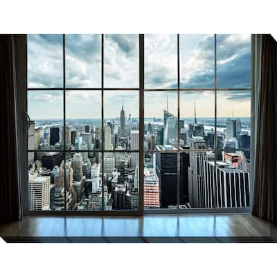 "New York Window" Giclee Print Canvas Wall Art