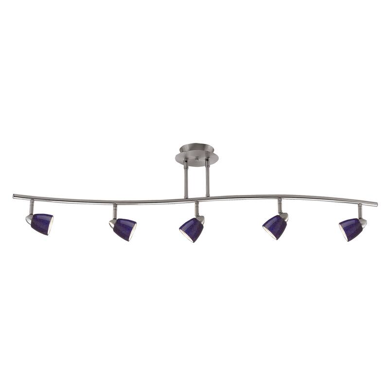 Orbit Blue and Silver-tone Metal 120-volt 50-watt 5-light GU-10 Track Lighting Fixture