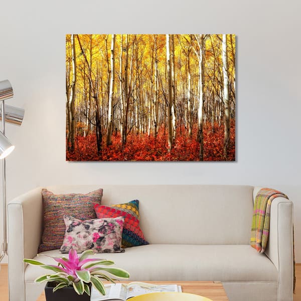 Birch Logs I Wrapped Canvas Giclee Print Wall Art - Wall Decor