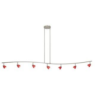 Red Track Lighting Online At Our Best Deals Serpentine Red Silver Metal 7 Light Track Style Fixture