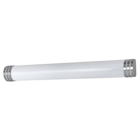 White Metal and Acrylic 48-inch 32-watt T8 2-light Vanity Light Fixture