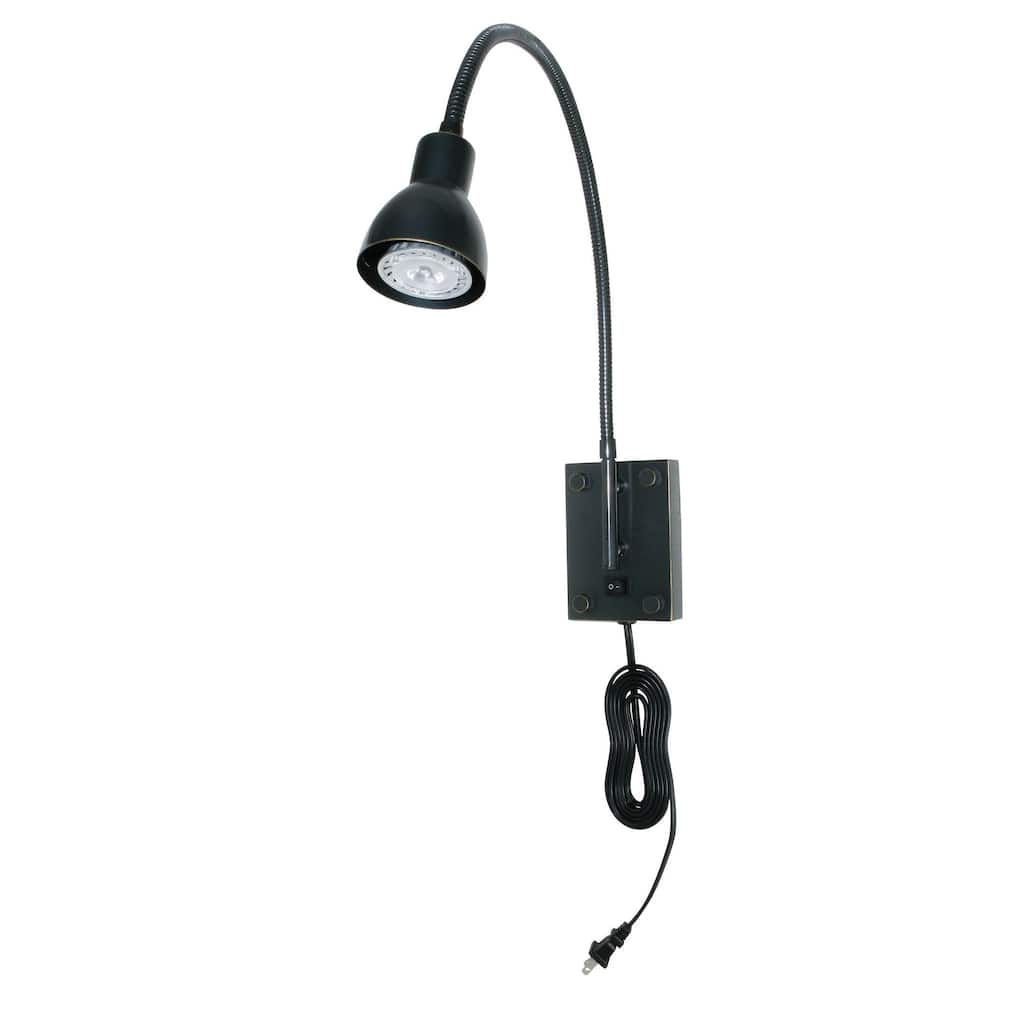 Bronze-finished Metal Gooseneck Light