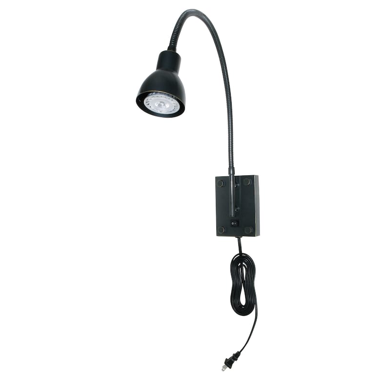 Bronze-finished Metal Gooseneck Light