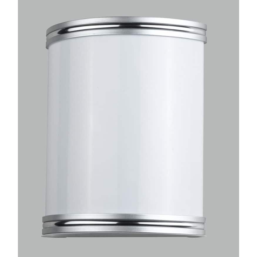 Steel White Cylinder 18-watt Wall Sconce