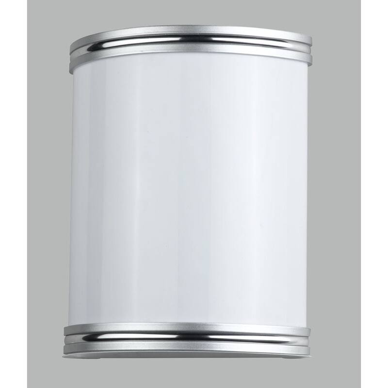 Steel White Cylinder 18-watt Wall Sconce