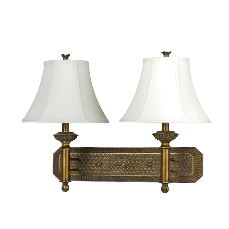 Pineapple Metal and Resin 2-light 60-watt Hotel Wall Lamp