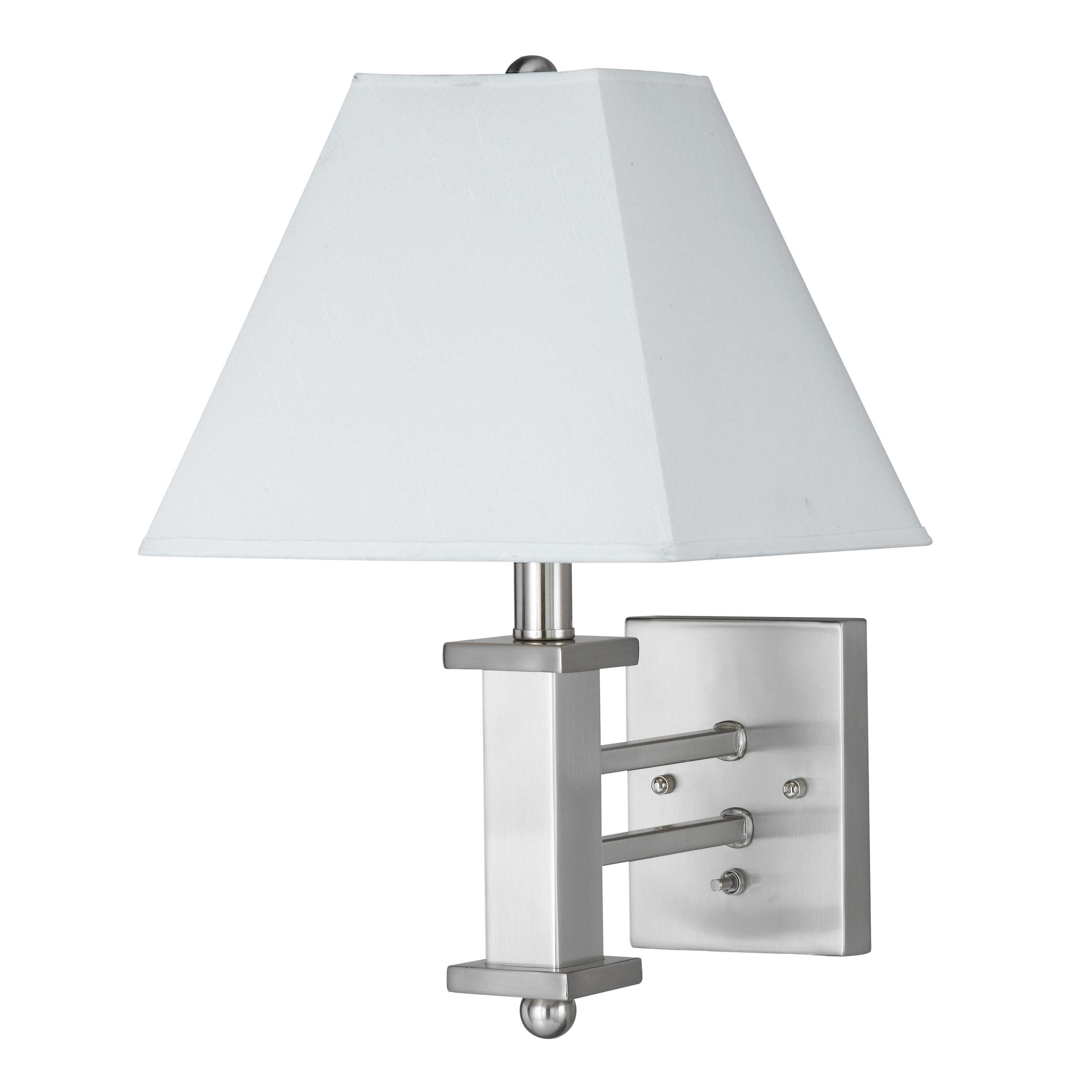White And Chrome Metal 60 Watt On Off Switch Wall Lamp Overstock