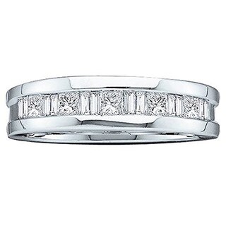 14k gold mens 12ct tdw baguette and princess cut diamond invisible wedding band - Mens Diamond Wedding Rings 14k gold mens 12ct tdw baguette and princess cut diamond invisible wedding band - Mens Diamond Wedding Rings