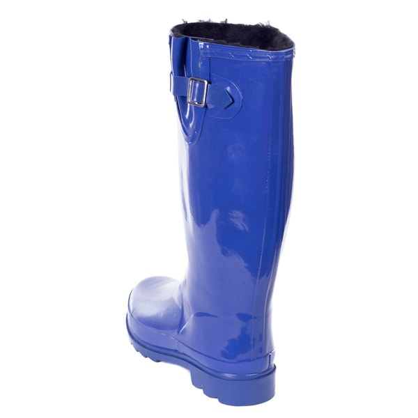 faux fur lined rain boots