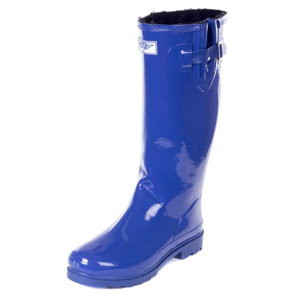 faux fur lined rain boots
