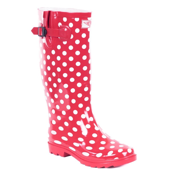 polka dots rain boots
