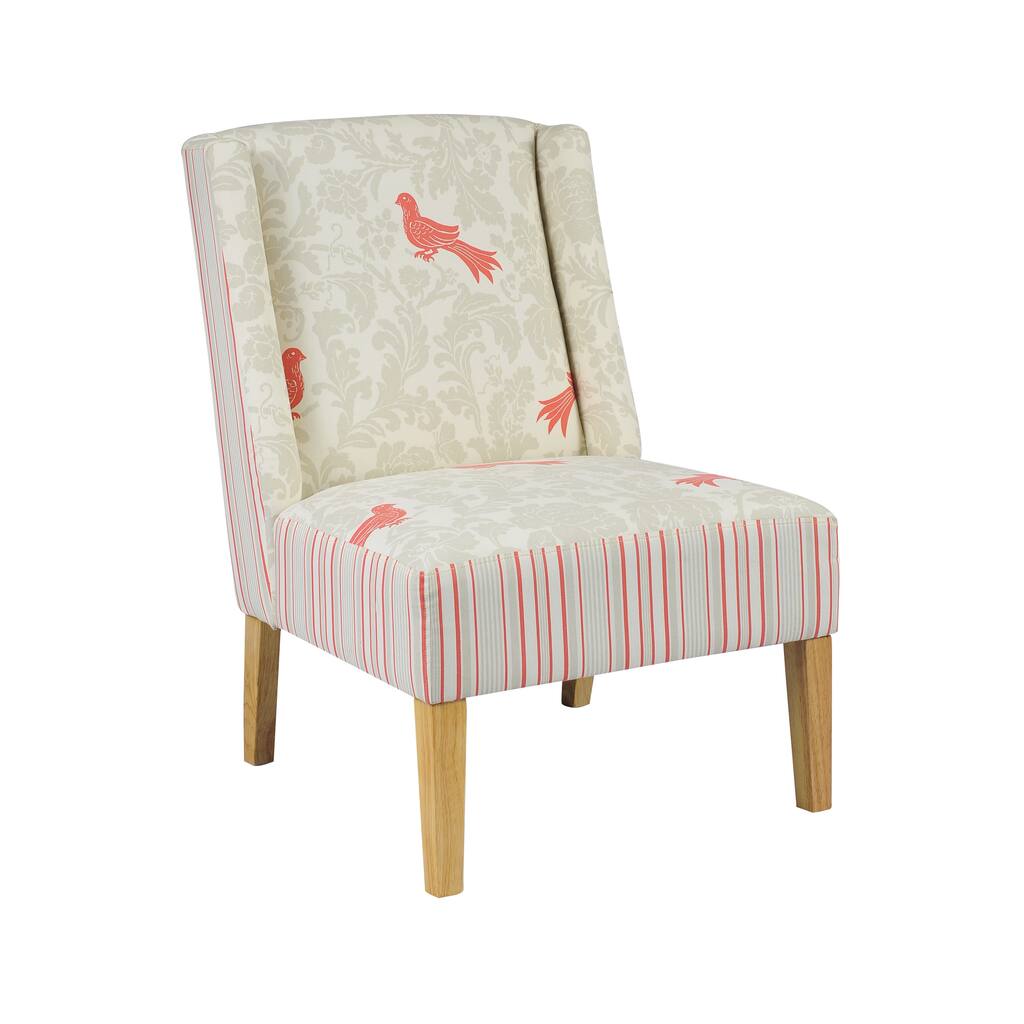 Daugherty Birds & Stripes Slipper Chair