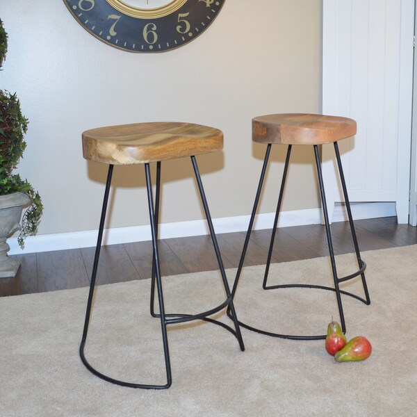 Carbon Loft Ewart Scooped Seat Stool (Set of 2) - N/A