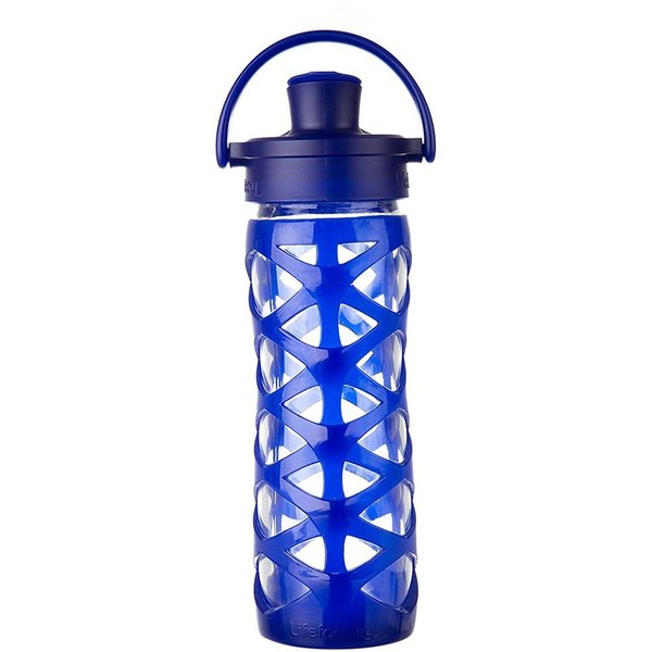 Shop Lifefactory Blue Glass Active Flip-cap Water Bottle - Overstock ...