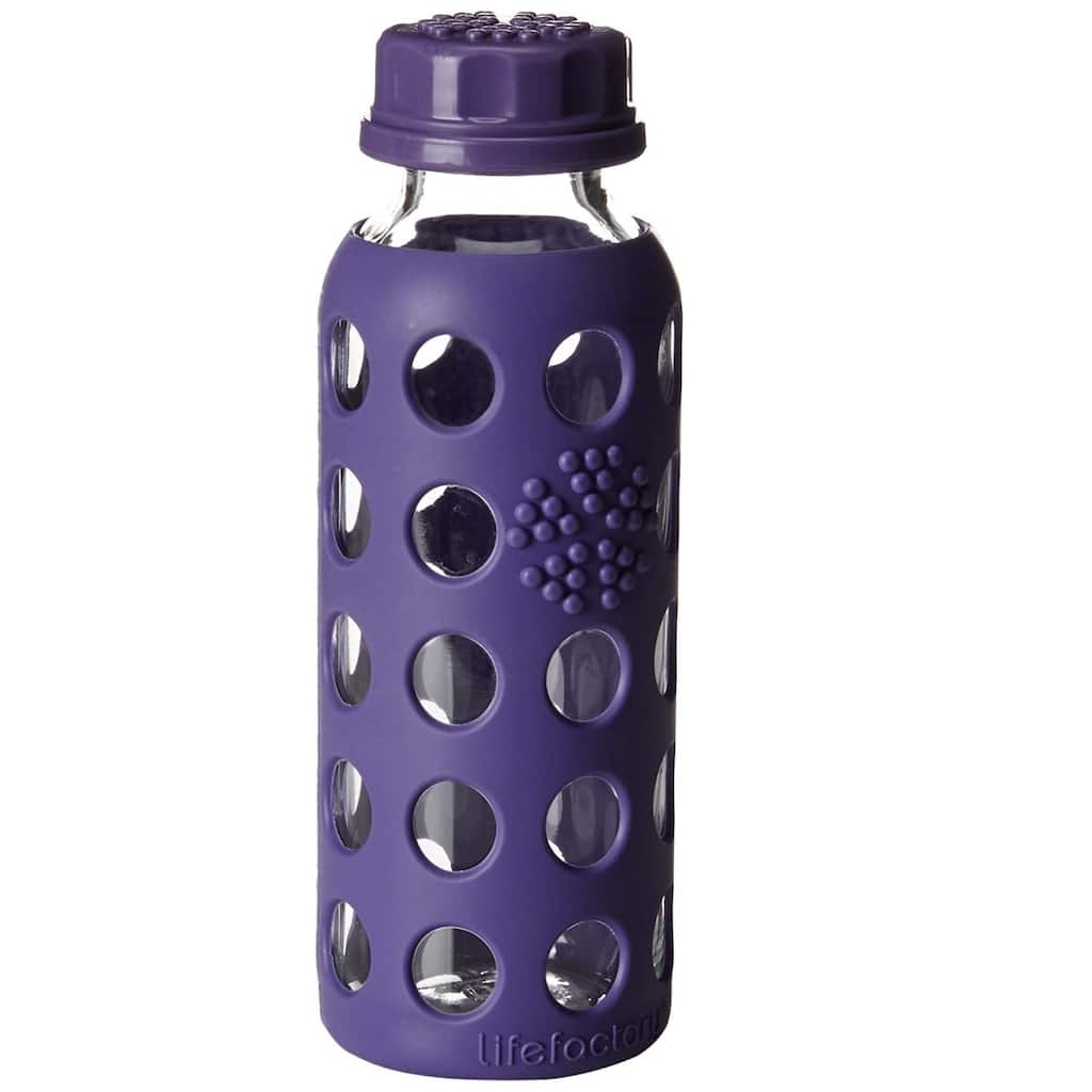 Lifefactory Kids Glass Water Bottle with Flat Cap