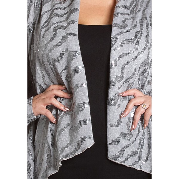 plus size sequin cardigan