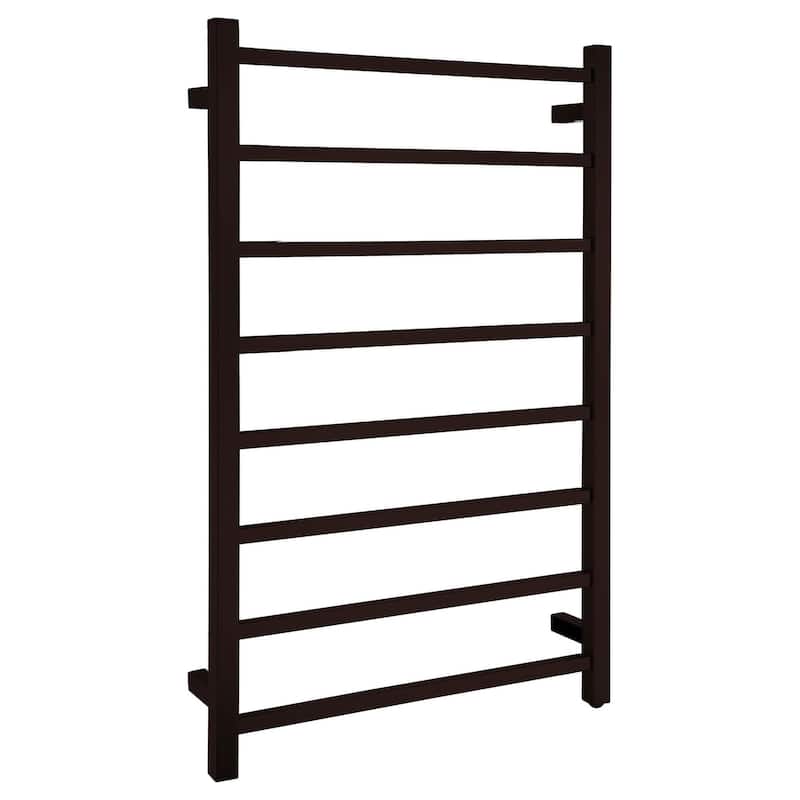 ANZZI Bell 8-Bar Electric Towel Warmer in Brushed Nickel - Bronze Finish - Brown