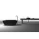 preview thumbnail 3 of 4, ANZZI Vida 5.2 ft. Man-Made Stone Center Drain Freestanding Bathtub in Midnight Black