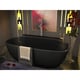 preview thumbnail 6 of 4, ANZZI Vida 5.2 ft. Man-Made Stone Center Drain Freestanding Bathtub in Midnight Black