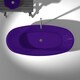 preview thumbnail 2 of 4, Anzzi Ember 5.4-foot Man-made Stone Center Drain Freestanding Bathtub in Evening Violet