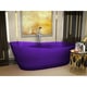 preview thumbnail 6 of 4, Anzzi Ember 5.4-foot Man-made Stone Center Drain Freestanding Bathtub in Evening Violet