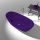 preview thumbnail 3 of 4, Anzzi Ember 5.4-foot Man-made Stone Center Drain Freestanding Bathtub in Evening Violet