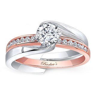 Barkev's Designer 14k Two-tone Gold 3/4ct TDW White Diamond Bridal Ring