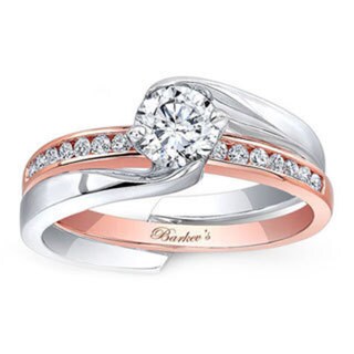 Barkev's Designer 14k Two-tone Gold 3/4ct TDW White Diamond Bridal Ring