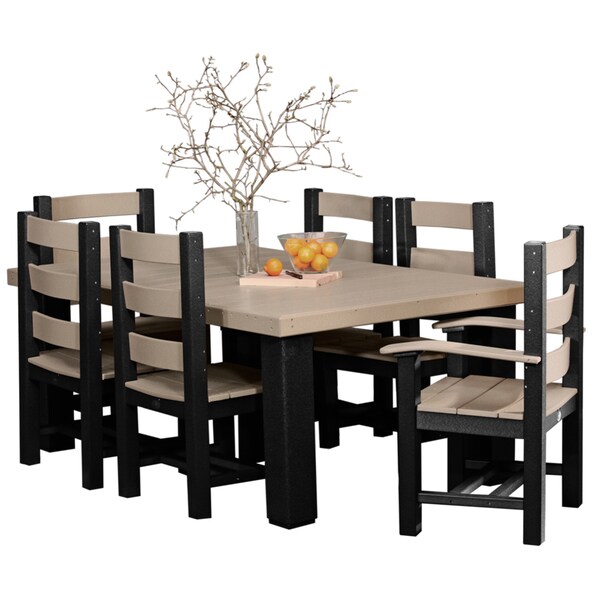 Poly Outdoor 4x27 X 6x27 Contemporary Dining Table Set Poly Outdoor 4x27 X 6x27 Contemporary Dining Table Set