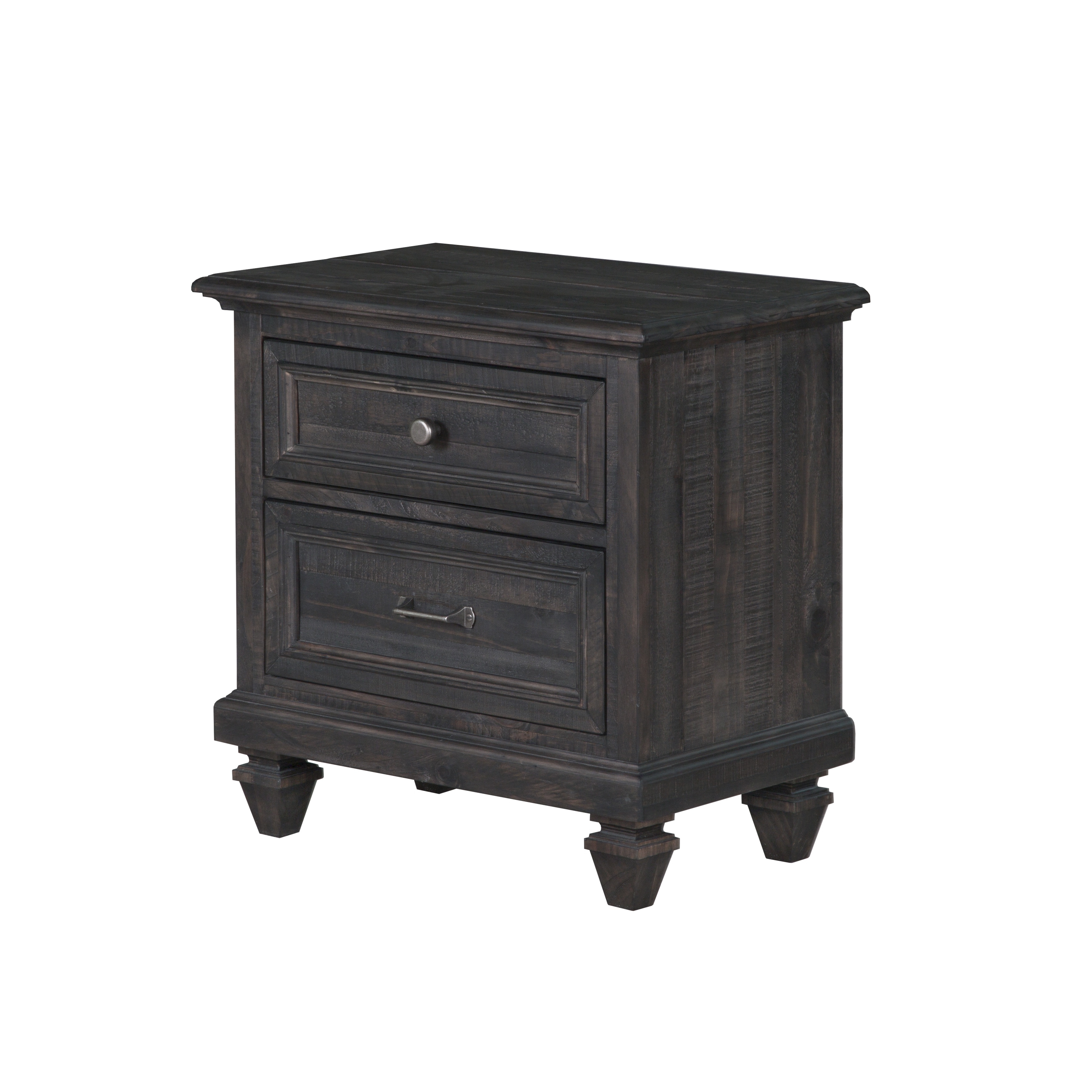 Shop Carbon Loft Habersberger Weathered Charcoal Pinewood 2 Drawer Nightstand Overstock 13750824