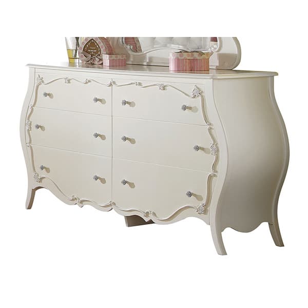 Shop Acme Furniture Edalene Pearl White Pine 6 Drawer Dresser