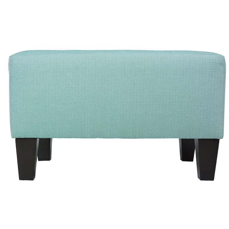 MJL Furniture MAX Squared Decorative Button Tufted Upholstered Sea Mist Firm Ottoman