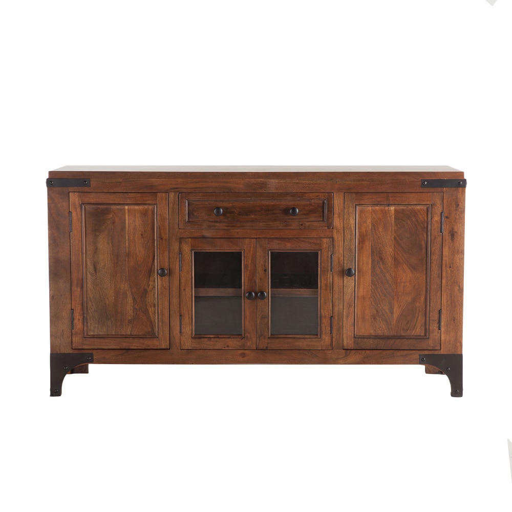 Home Trends and Design Irondale Acacia Wood 62-inch Sideboard (Walnut Finish)