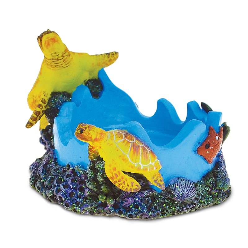 CoTa Global Nautical Sea Turtles Candle Holder Sculpture Art Resin - 3’Lx2.75’Wx1.75’H