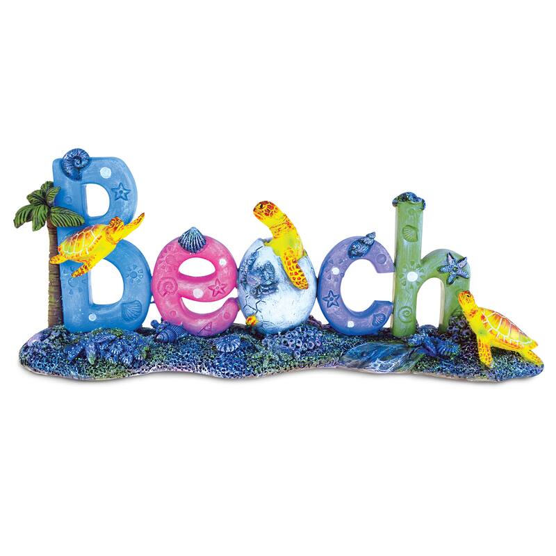 Puzzled Paradise Island Sea Turtle Reef Beach Sign